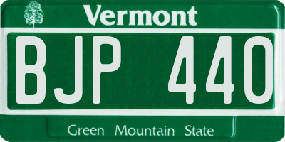 VT license plate BJP440