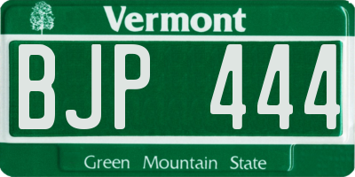 VT license plate BJP444