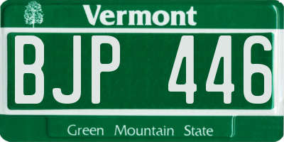 VT license plate BJP446