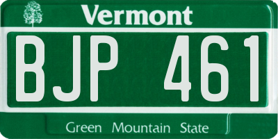 VT license plate BJP461