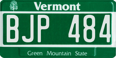 VT license plate BJP484