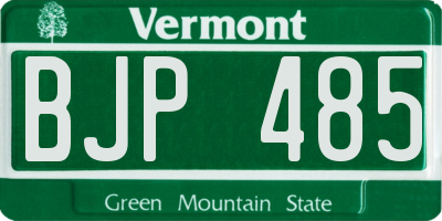 VT license plate BJP485