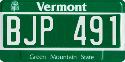 VT license plate BJP491