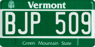 VT license plate BJP509