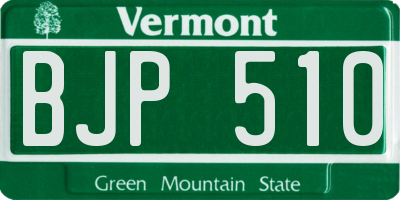 VT license plate BJP510