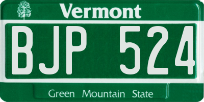 VT license plate BJP524