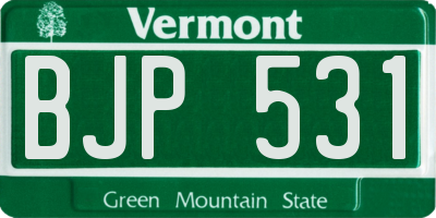 VT license plate BJP531