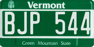 VT license plate BJP544