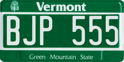 VT license plate BJP555