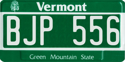VT license plate BJP556