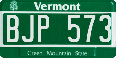 VT license plate BJP573