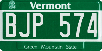 VT license plate BJP574