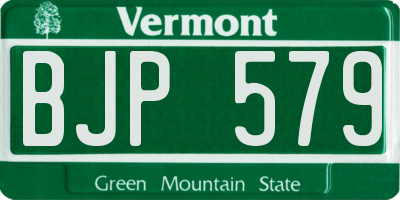VT license plate BJP579