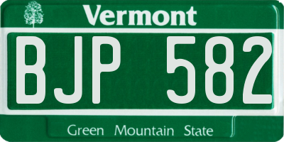VT license plate BJP582