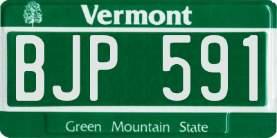 VT license plate BJP591