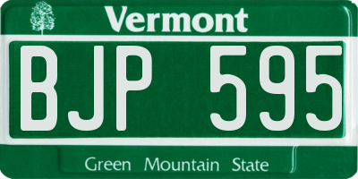 VT license plate BJP595