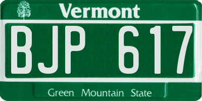 VT license plate BJP617