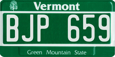 VT license plate BJP659