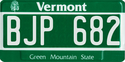 VT license plate BJP682