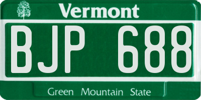 VT license plate BJP688
