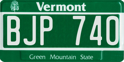 VT license plate BJP740