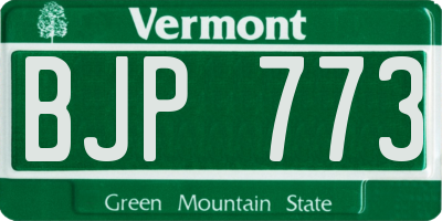 VT license plate BJP773