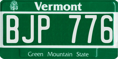 VT license plate BJP776