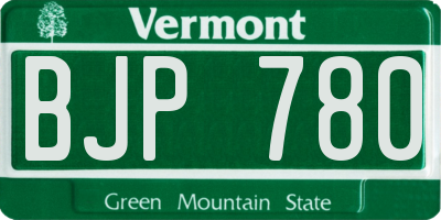 VT license plate BJP780