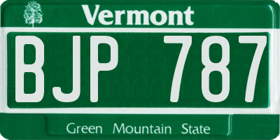 VT license plate BJP787