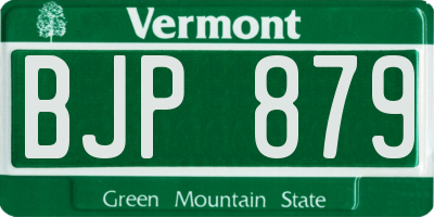 VT license plate BJP879