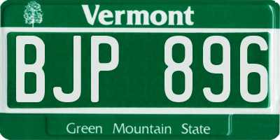 VT license plate BJP896