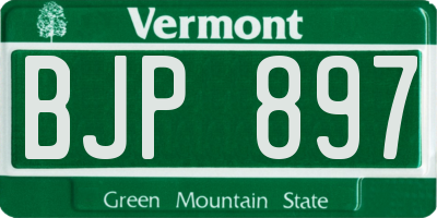 VT license plate BJP897