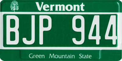 VT license plate BJP944