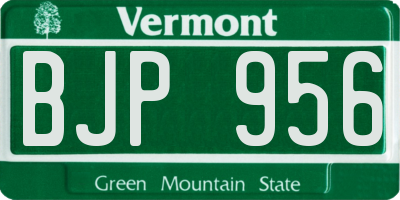 VT license plate BJP956