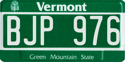 VT license plate BJP976