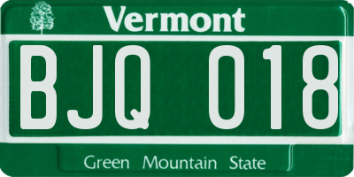 VT license plate BJQ018