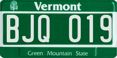 VT license plate BJQ019