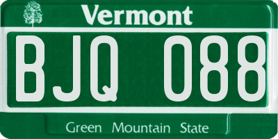 VT license plate BJQ088