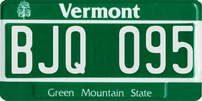 VT license plate BJQ095