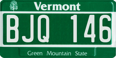 VT license plate BJQ146