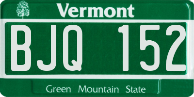 VT license plate BJQ152