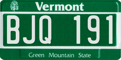 VT license plate BJQ191