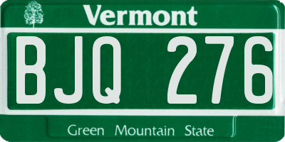 VT license plate BJQ276