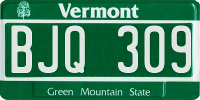 VT license plate BJQ309
