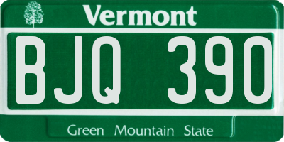 VT license plate BJQ390