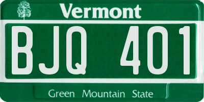 VT license plate BJQ401
