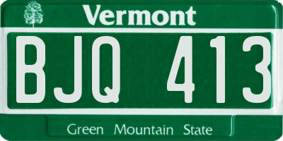 VT license plate BJQ413