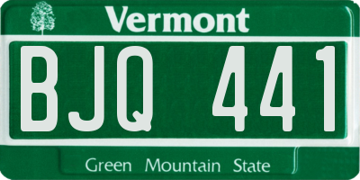 VT license plate BJQ441