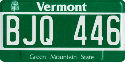 VT license plate BJQ446