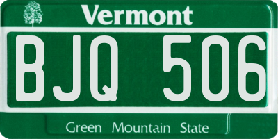 VT license plate BJQ506